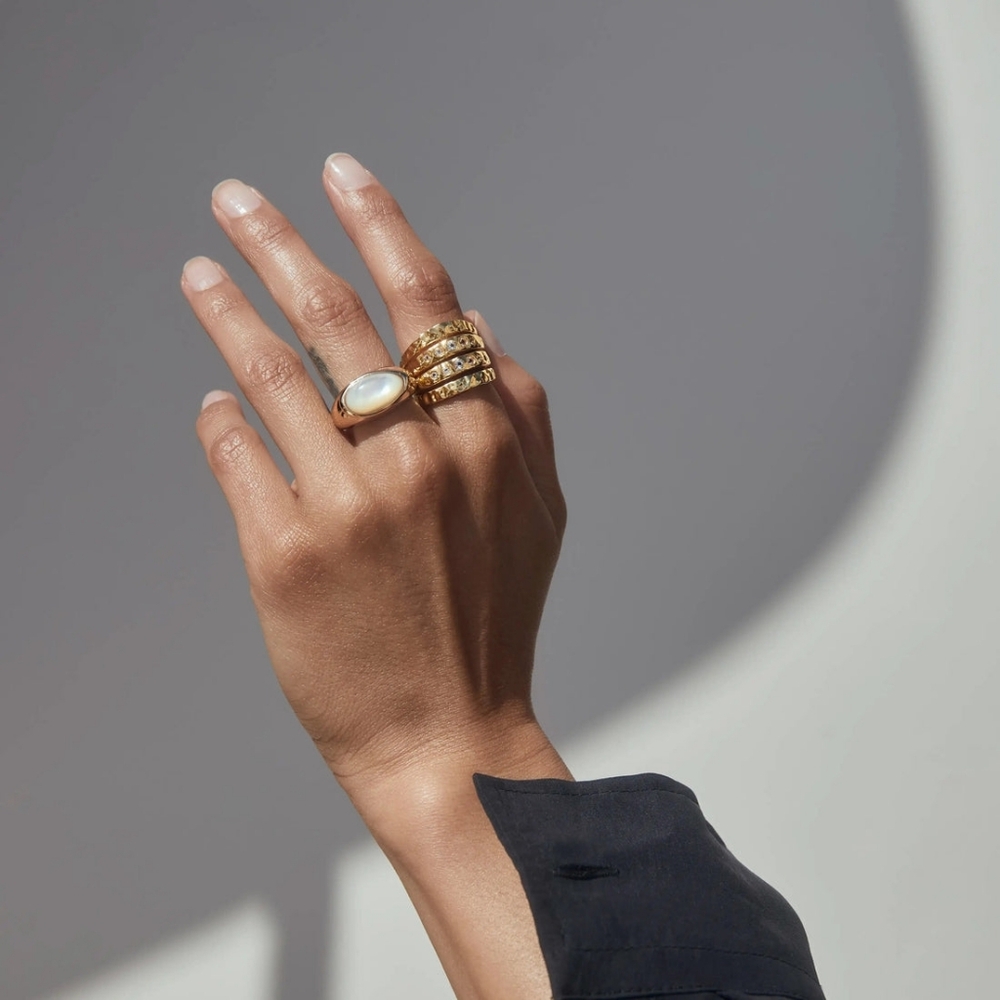 NEW Awe Inspired White Topaz Coral Ring